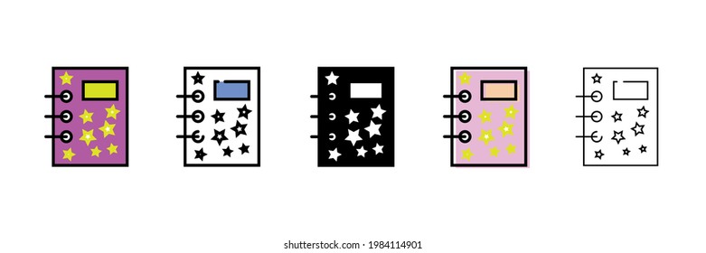 new notebook vector type icon