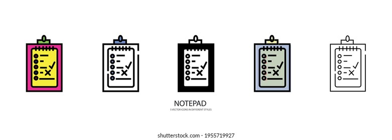 new Notepad vector type icon