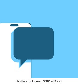 A new notification, a fresh message on the phone screen. Modern simple banner template, place to insert text or image. Ready for use in promo advertising and other areas.