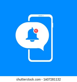 New notification icon. New message in smartphone. Vector.