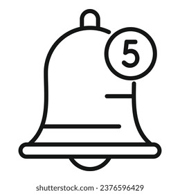 New notification icon outline vector. Social media. Business chat