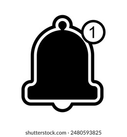 New Notification icon vector, material design, Social Media element, User Interface sign, EPS, UI, Image, Illustration. New message. 10Eps