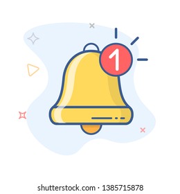 New notification icon vector. New message. Bell vector outline icon. 