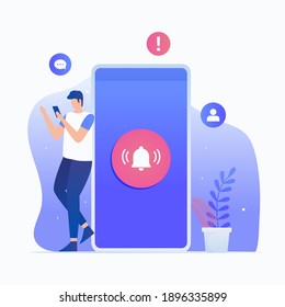 New notification illustration concept. Illustration for websites, landing pages, mobile applications, posters and banners.