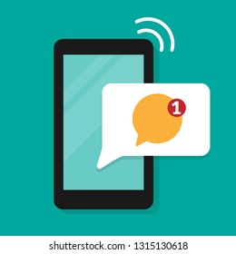 New notification on the smartphone screen icon 