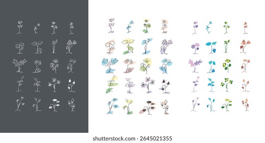 Novo objeto, objeto vegetal colorido, novo objeto criativo.