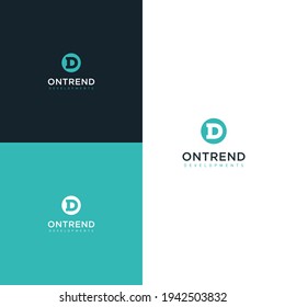 Nuevo logotipo de letra vectorial OD con tres diseños
