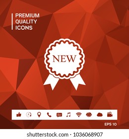 New offer icon with ribbons