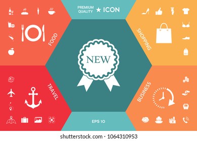 New offer icon with ribbons