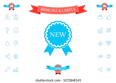 New offer icon with ribbons