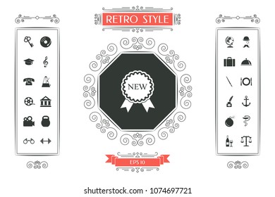 New offer icon with ribbons