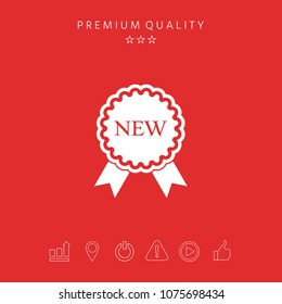 New offer icon with ribbons