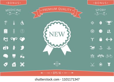 New offer icon with ribbons