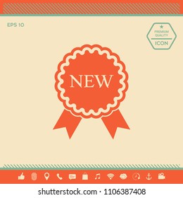 New offer icon with ribbons