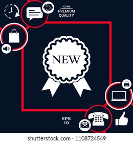 New offer icon with ribbons