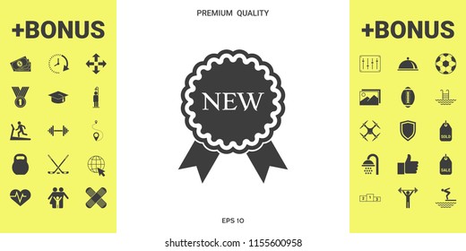 New offer icon with ribbons