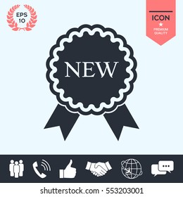 New offer icon with ribbons
