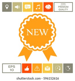 New offer icon with ribbons