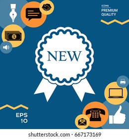 New offer icon with ribbons