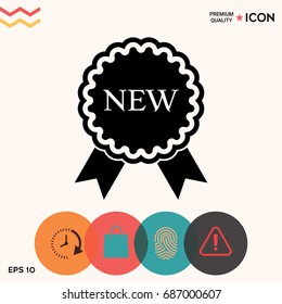 New offer icon with ribbons