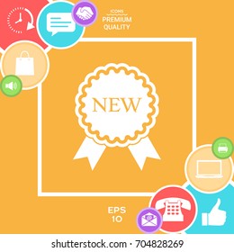 New offer icon with ribbons