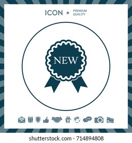 New offer icon with ribbons