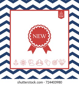 New offer icon with ribbons