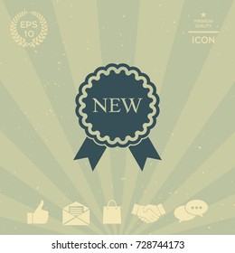 New offer icon with ribbons
