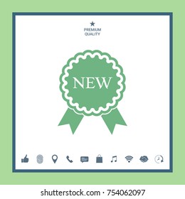 New offer icon with ribbons