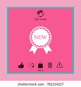 New offer icon with ribbons
