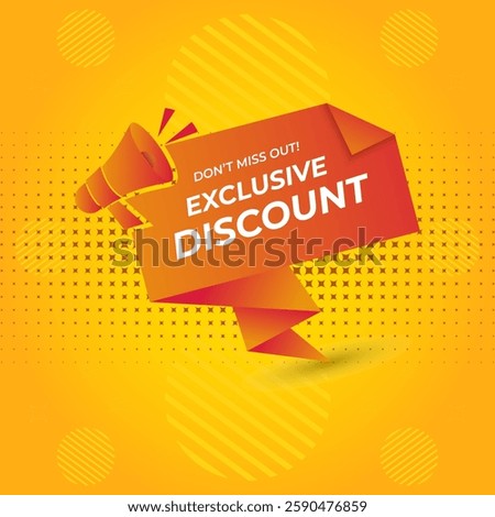 New offer with megaphone. Order now, special offer, free delivery sale banners with Pink ribbons. Get extra discount invitation , Commercial poster design. special offer campaign or promotion.