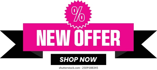 New Offer Promotional Ecommerce Offer Design Marketing Symbol