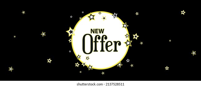 new offer sign on white background