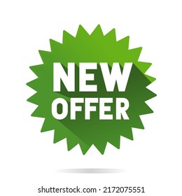 New offer sticker banner vector. Marketing and advertising tag design. Business concept.