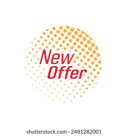 nueva oferta texto información signo
