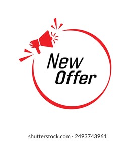 nueva oferta texto información signo
