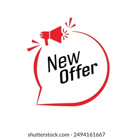 nueva oferta texto información signo
