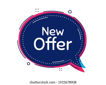 New offer. Thought bubble vector banner. Special price sign. Advertising Discounts symbol. Dialogue or thought speech balloon shape. New offer chat think speech bubble. Vector