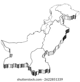 New Official Map of Pakistan Including Kashmir Region with Flag in it