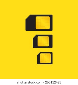 The new and the old standard mobile SIM cards