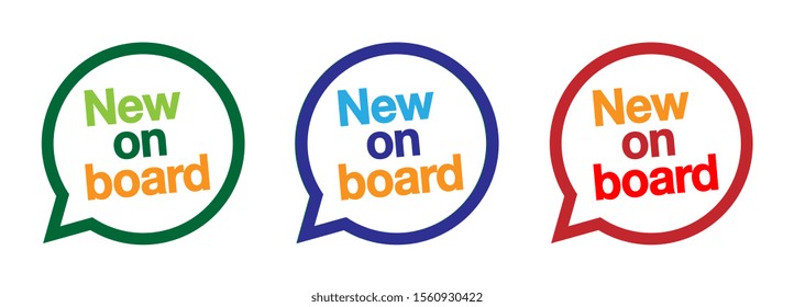 New on board on speech bubble