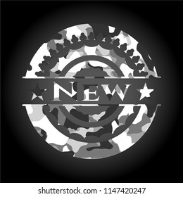 New on grey camouflage pattern