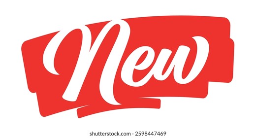 New on red thick line