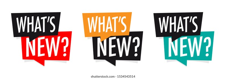 " What’s new ? " on speech bubble