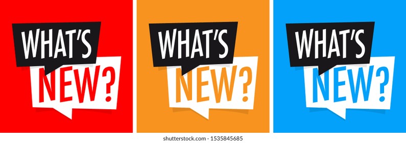 " What’s new ? " on speech bubble