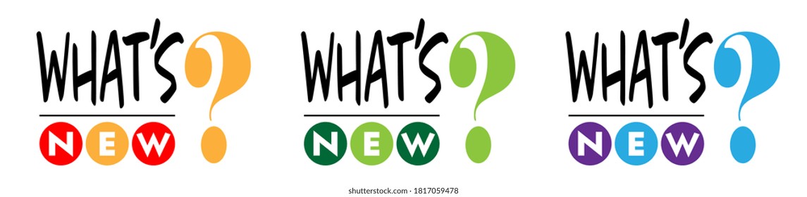" What’s new ? " on white background
