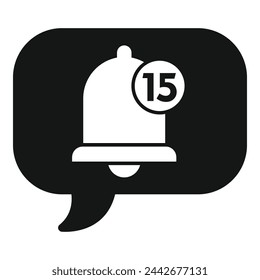 New online notification icon simple vector. Bell symbol. Media content