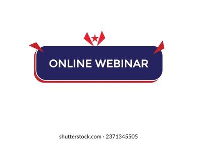  nuevo webinar en línea moderno, sitio web, botón de clic, nivel, signo, discurso, banner de burbuja, 
