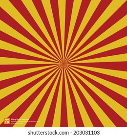 New orange rising sun or sun ray,sun burst vector design