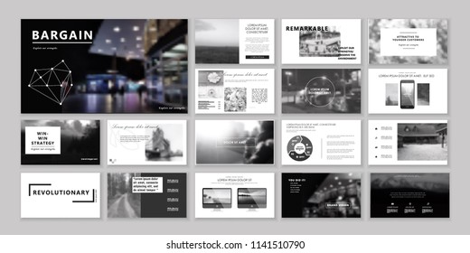 New Original Business Presentation templates or corporate booklet. Use in creative flyer and style info banner, trendy strategy mockups. Simple modern Slideshow or Startup.